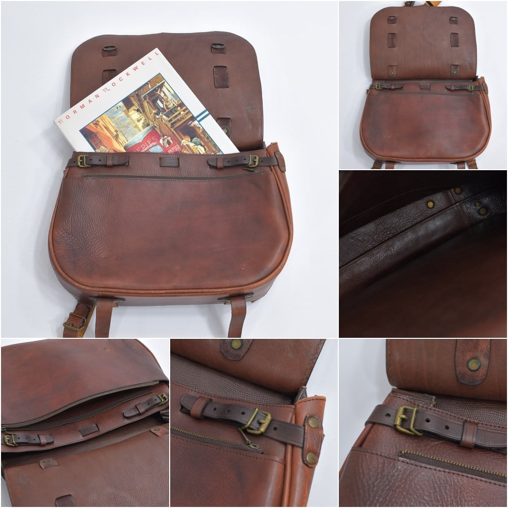 Vintage 2WAY レザーバッグ ショルダーバッグ バックパック 本革