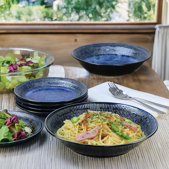 軽量瑠璃トチリ 麺鉢 3枚組〔美濃焼 岐阜県〕 | 【季節のテーブル・器