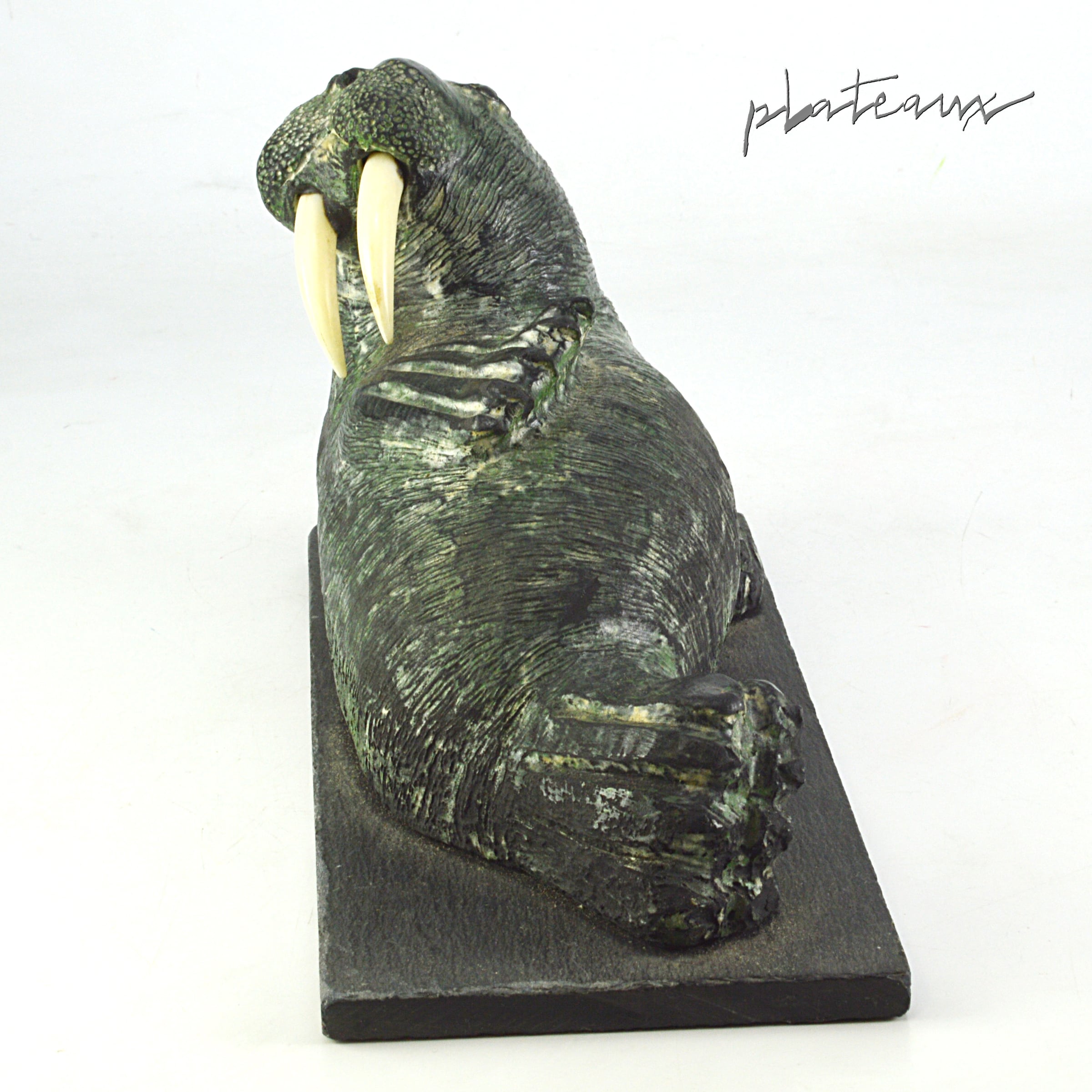 イヌイット ソープストーン彫刻 A WOLF ショップ ORIGINAL Vintage