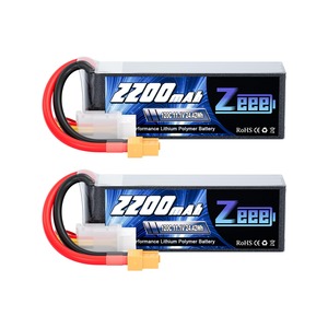 【努力特価】ゼエエ Zeee 3S lipo battery 2200mAh 11.1V 120C XT60プラグ付き 2パック リポバッテリー RCヘリコプター用 飛行機用 FPV用 ドローン用 ラジコン製品バッテリーなど