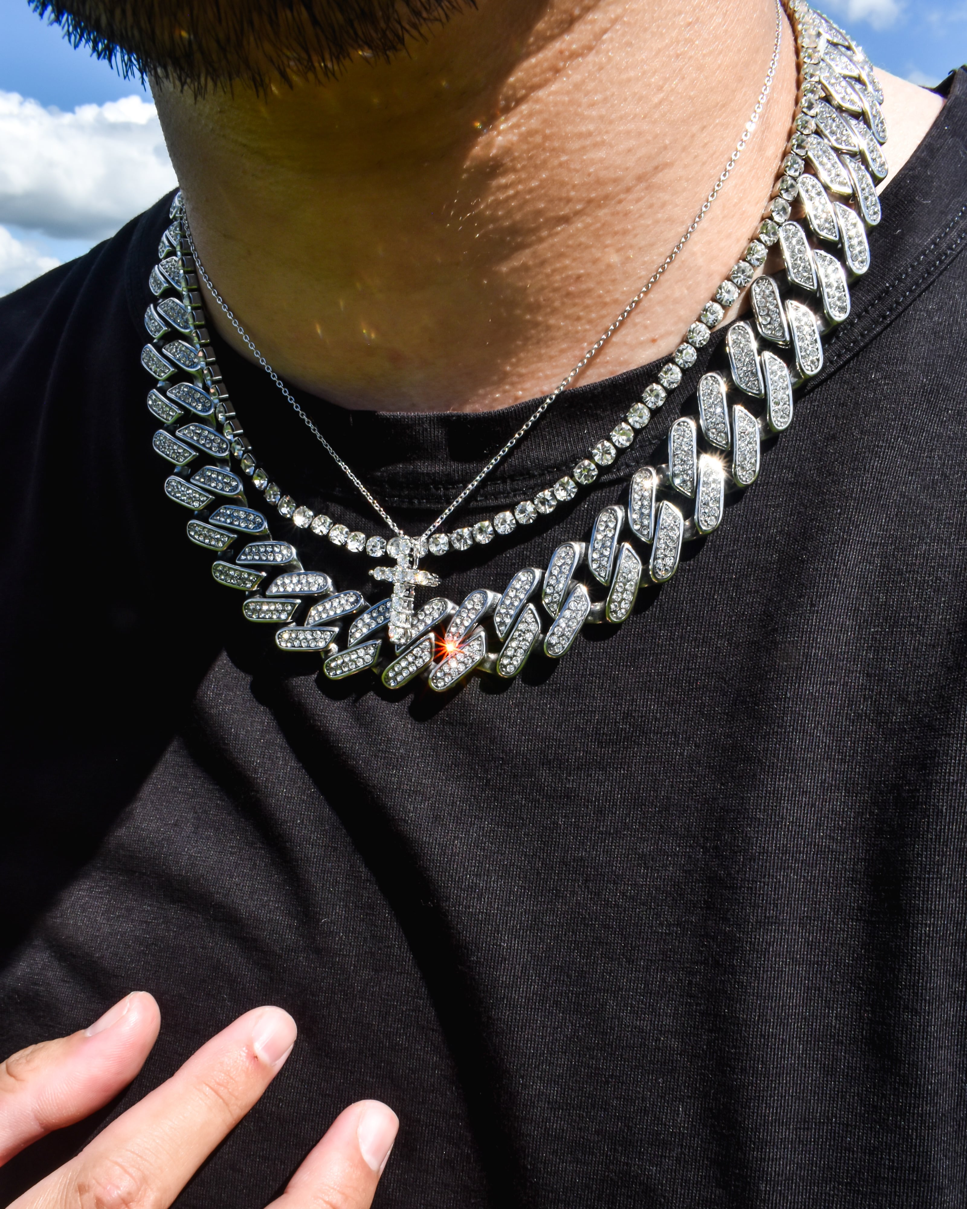 Iced out miami cuban chain necklace【GOLD/SILVER】 | AKUA