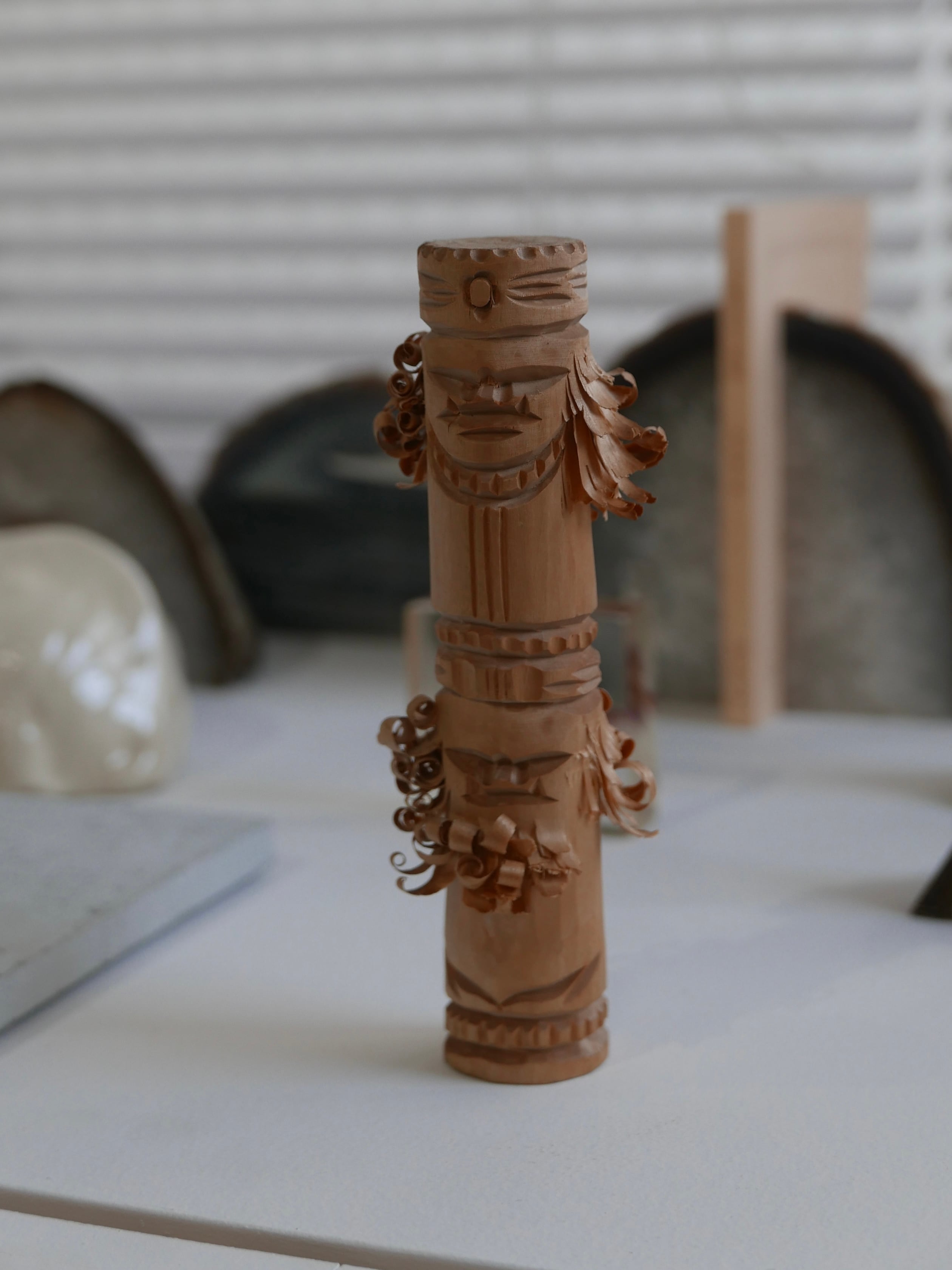 old japan イナウ人形 , totempole