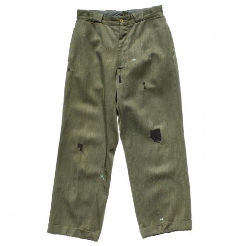 Vintage Gabardine Work Trousers [LION BILT UNIFORMS] [1960s-] High Aging