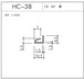 HC-38（CR 60° 黒）L=3000㎜  10本セット