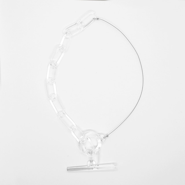 _cthruit シースルーイット oval_half (S) necklace ネックレス【Clear】