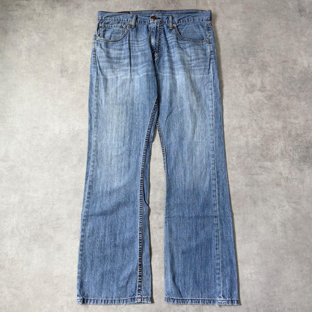 リーバイス527 Levis W34 フレア ブーツ 青 古着 ヒゲ 21602