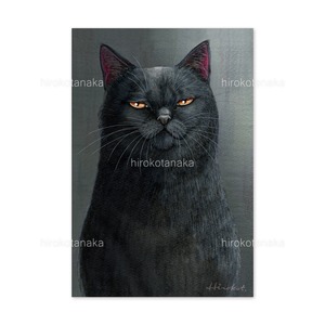 29.ある孤高の黒猫の肖像 ポストカード / The Portrait of a Solitary Black Cat Postcard