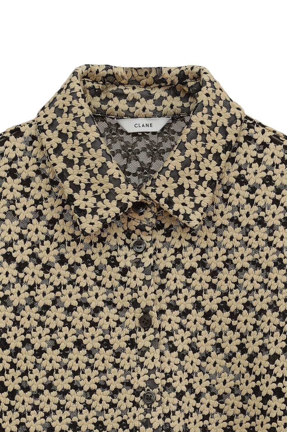 CLANE(クラネ) 3D FLOWER LACE SHIRT MIX | サウスオレンジ｜メンズ