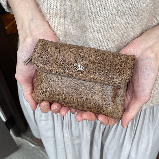 mare-mini:kuduベージュ(クードゥーレザーミニ財布)限定品