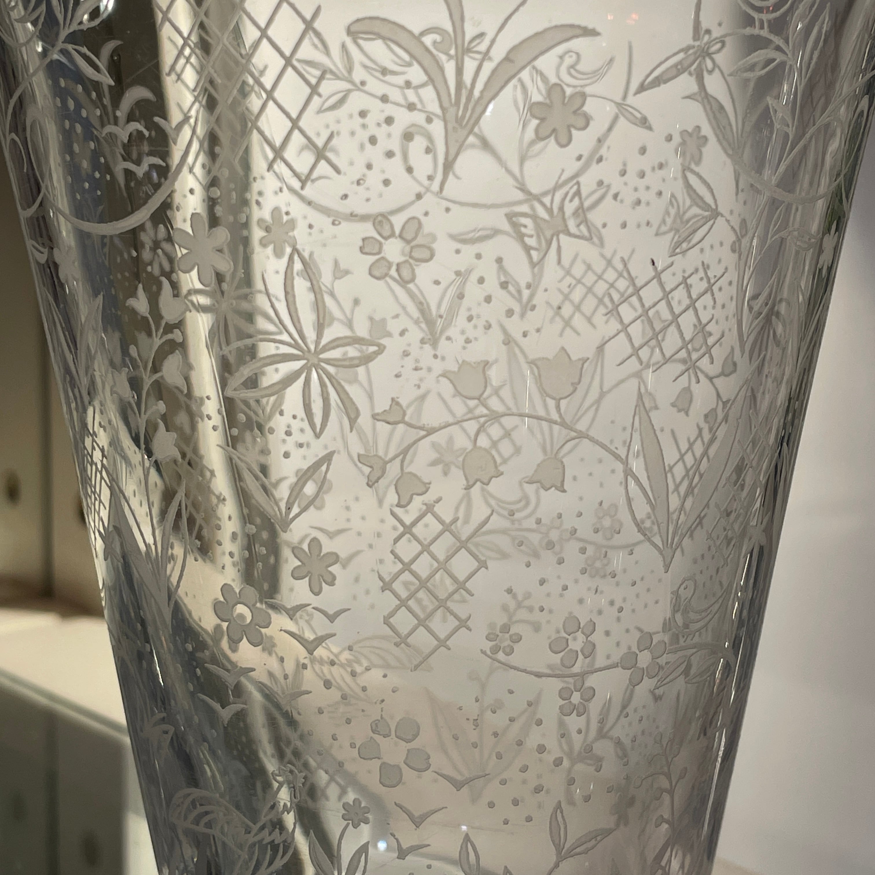 オールド Baccarat フラワーベース｜花瓶｜アンティーク クリスタル