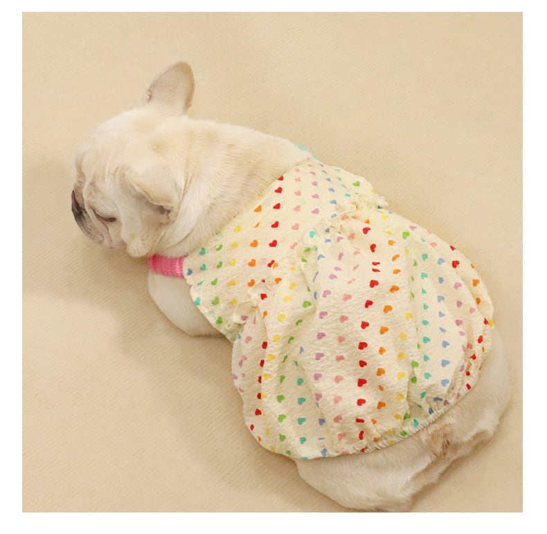 かりん様❤ハート♡レオパード♡ハンドメイド犬服♡ワンピース♡フレブル かりん様❤ハート♡レオパード♡ハンドメイド犬服♡ワンピース