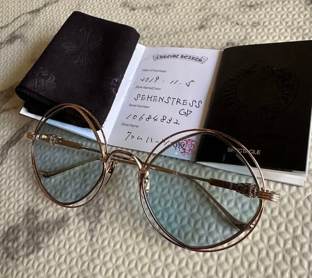 CHROME HEARTS クロムハーツ Semenstress サングラス ライトブルー