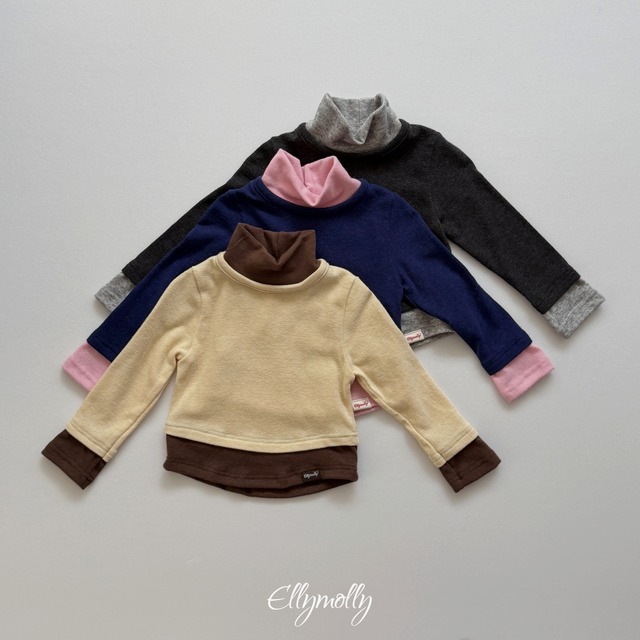 brush color block polaroid tee【ELLYMOLLY】※11月下旬〜12月上旬発送予定
