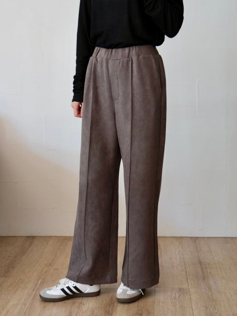 236. Anna Kerry / アンナケリー スウェードワイドパンツ(camel/gray)(85253604)