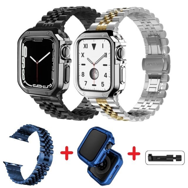 Apple Watch バンド 41mm ケースセット アップルウォッチ 黒 - 時計