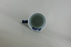 タコ唐草スタイリッシュマグカップ（青）