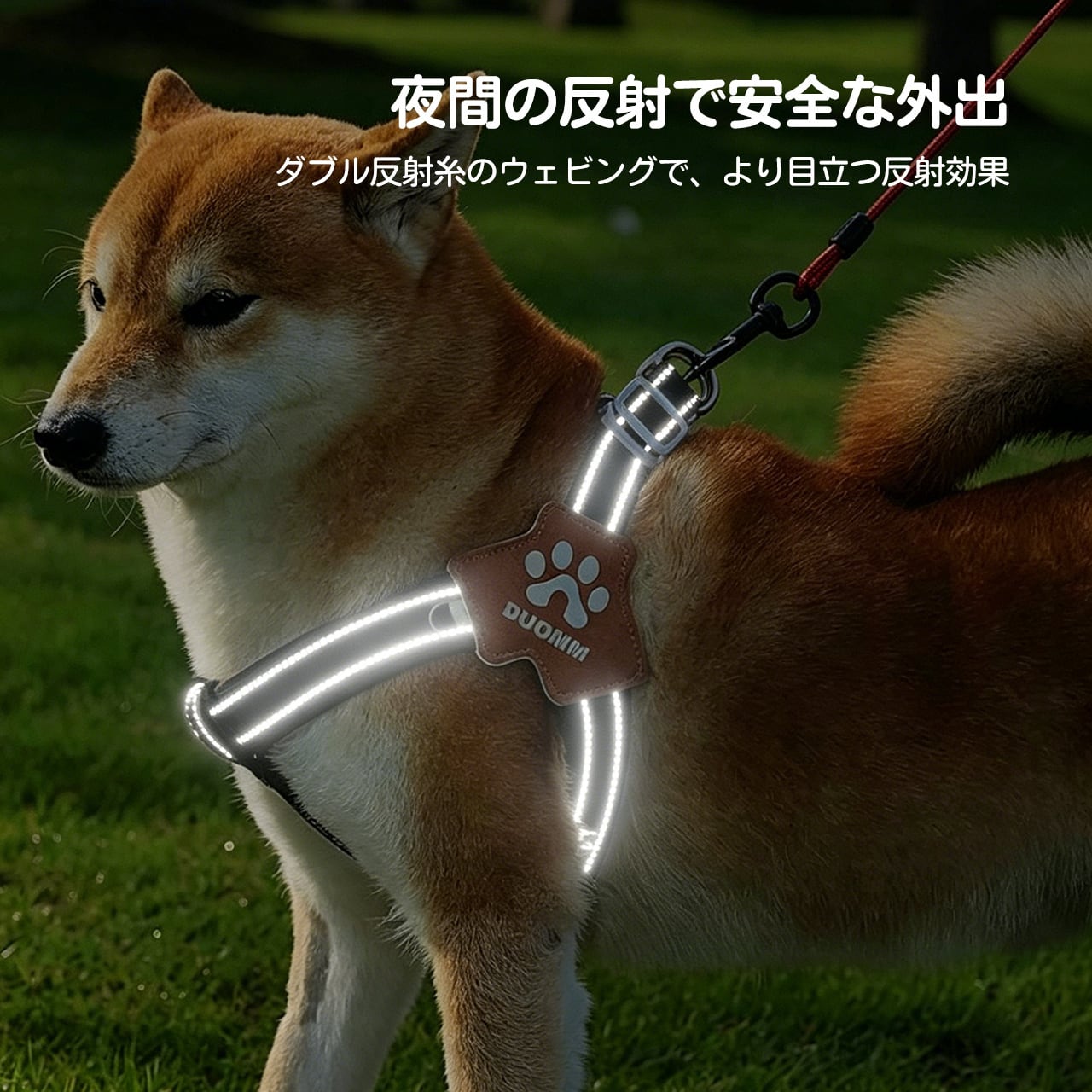 WQ30 .犬用ハーネス＆リードセット｜中大型犬対応 胸当て式ペット