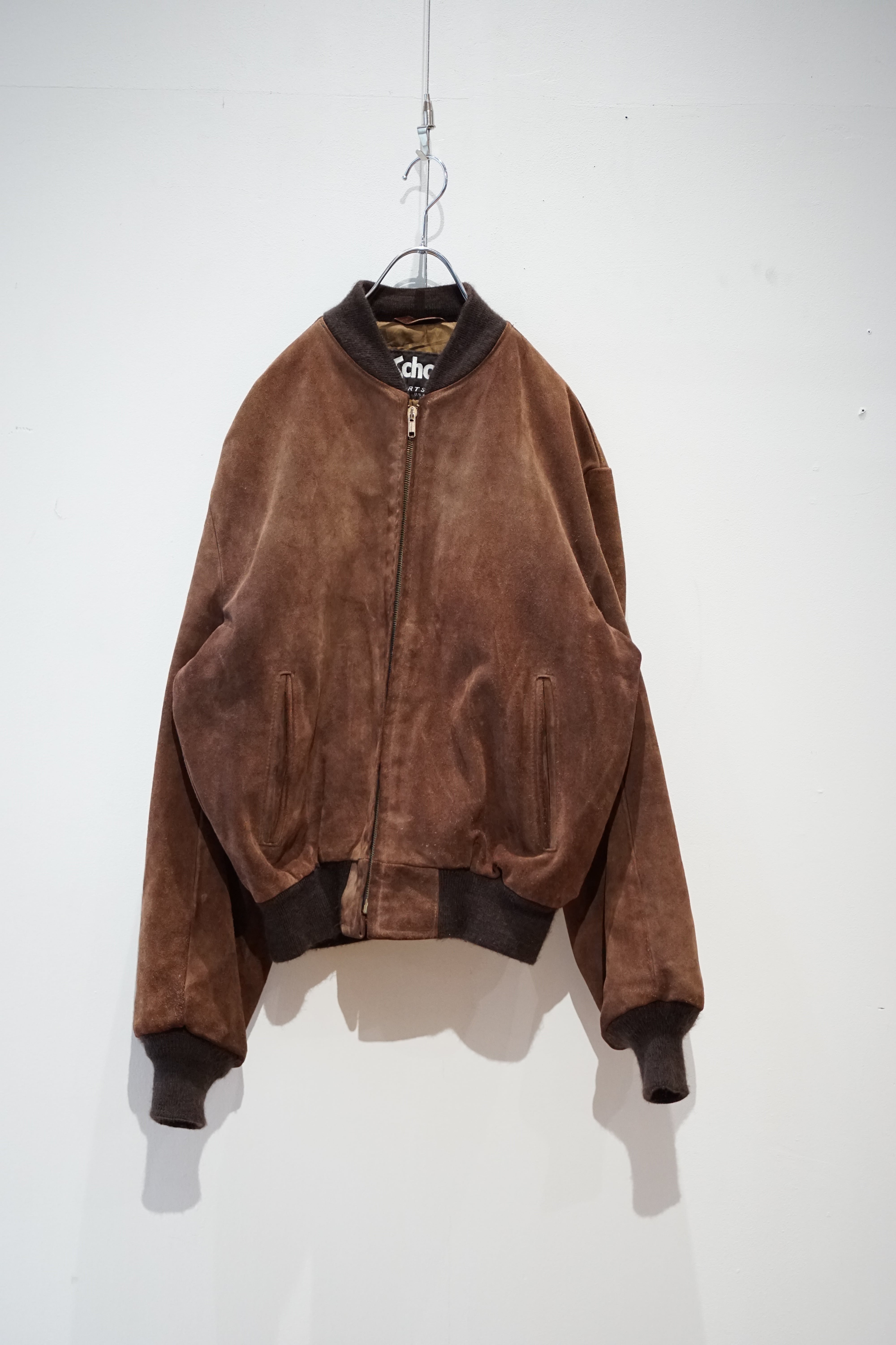 80’s SCHOTT -Suede Leather Bomber Jacket- / 42 / ショット スウェードレザー ボンバージャケット