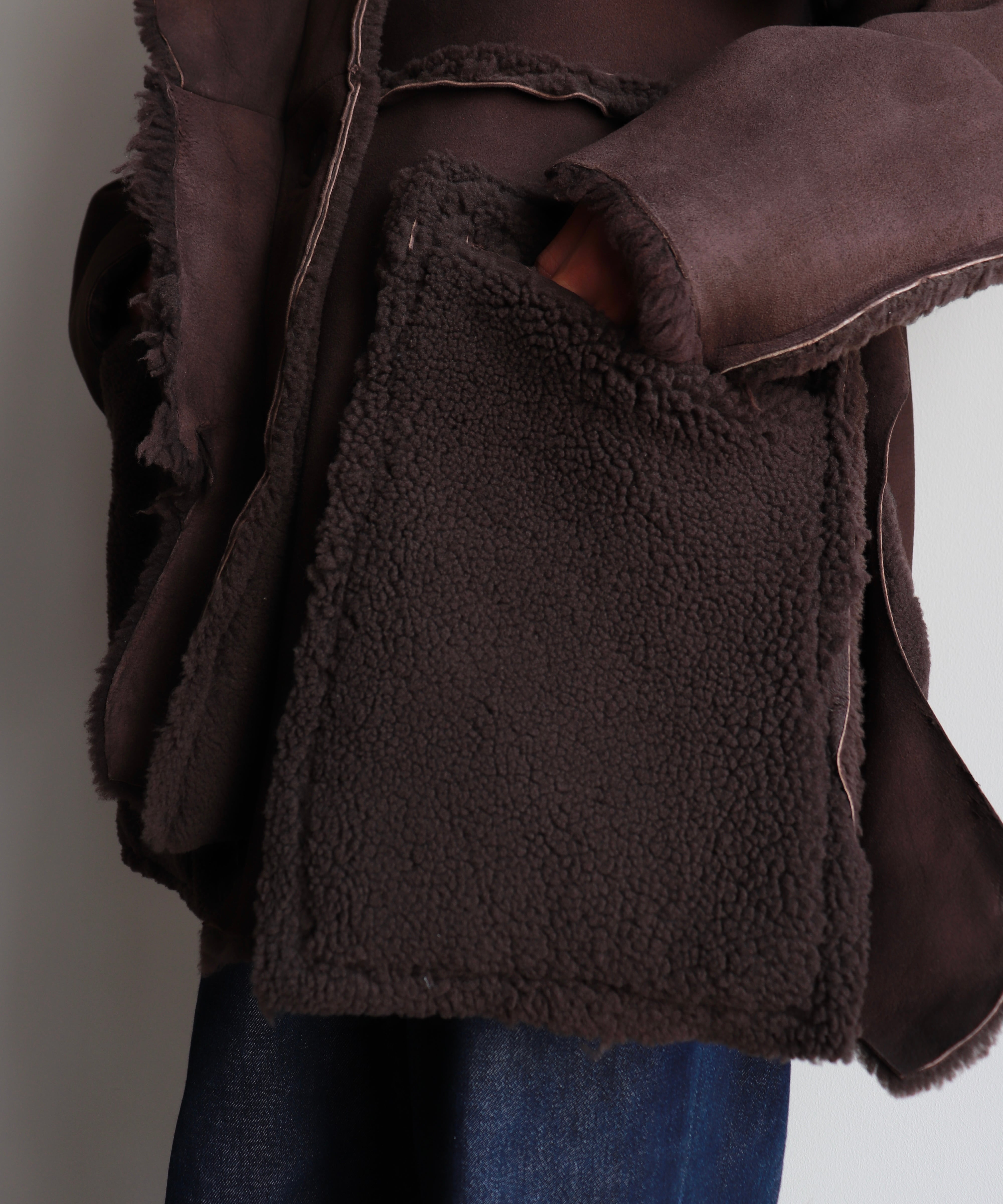 Midorikawa / MID25AW-JK03 REVERSIBLE MOUTON COAT (BROWN