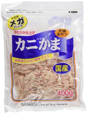 【在庫のみ】フジサワ 猫用おやつ カニ入りかまメガパック 400グラム (x 1)