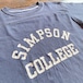 70s  SIMPSON COLLEGE Numbering  Football T-shirt