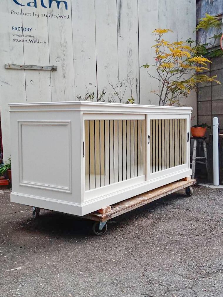 オーダーメイドドッグゲージ 1方柵・室内用犬小屋 （おしゃれな室内用