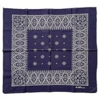 【Good】70s RN13960(PARIS) サザエ  ヴィンテージバンダナ  ネイビー