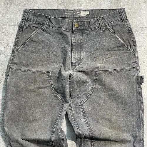 20s グレー ダブルニー Carhartt カーハート パンツ 34×34 詳細写真3