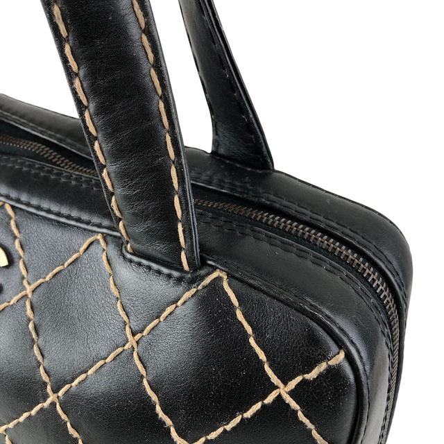 CHANEL シャネル トートバッグ ブラック ココマーク レザー vintage ヴィンテージ オールド hvn8p8