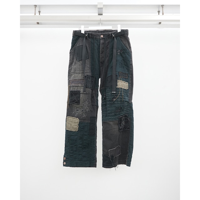 [D.HYGEN] (ディーハイゲン) ST107-0626S Crust Damage Repair Denim Wide Pants