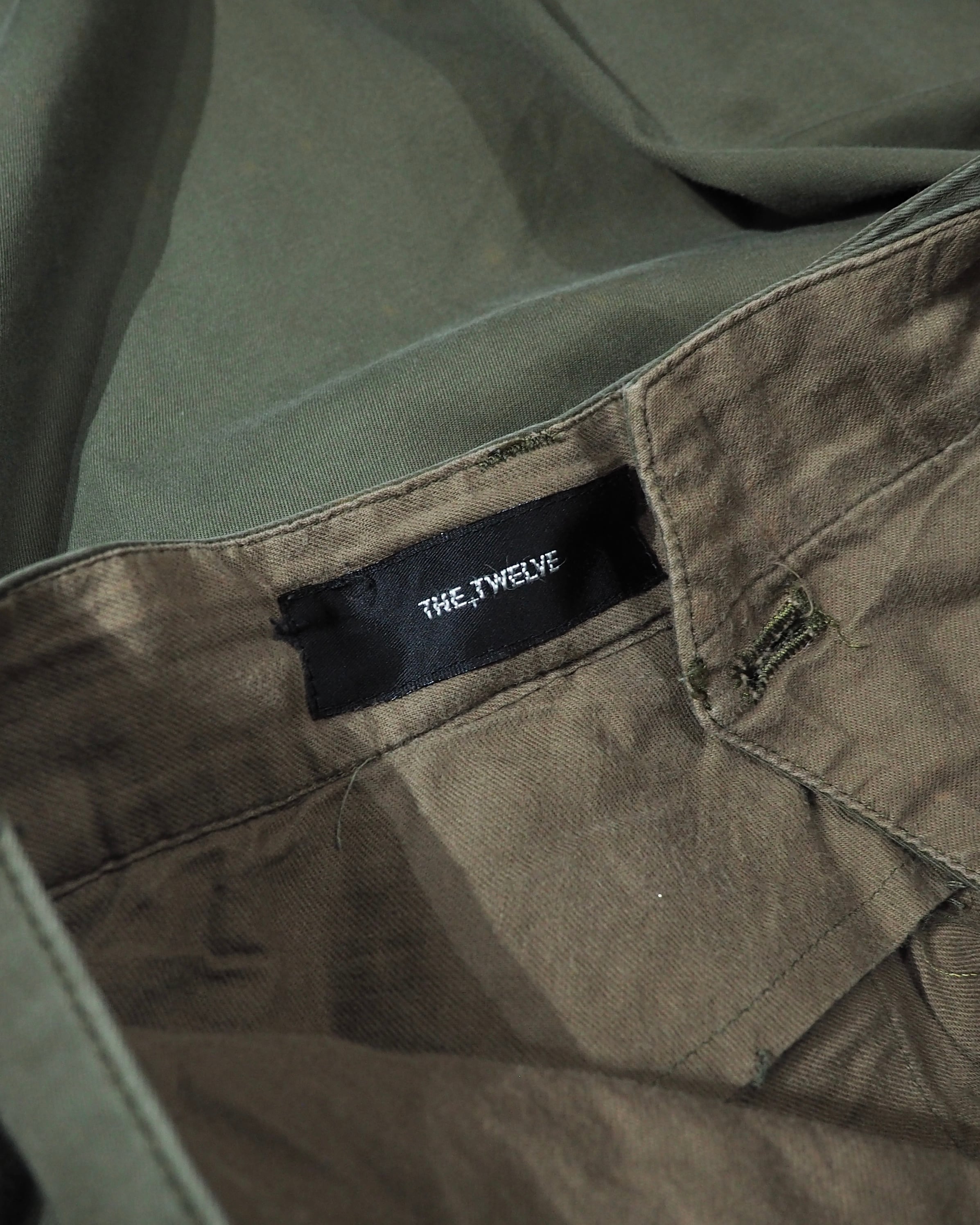 "THE TWELVE - 変形 " Suspender Flare Military Cargo Pants