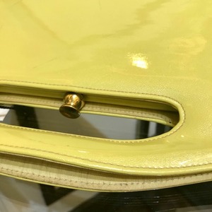 Yellow enamel bag