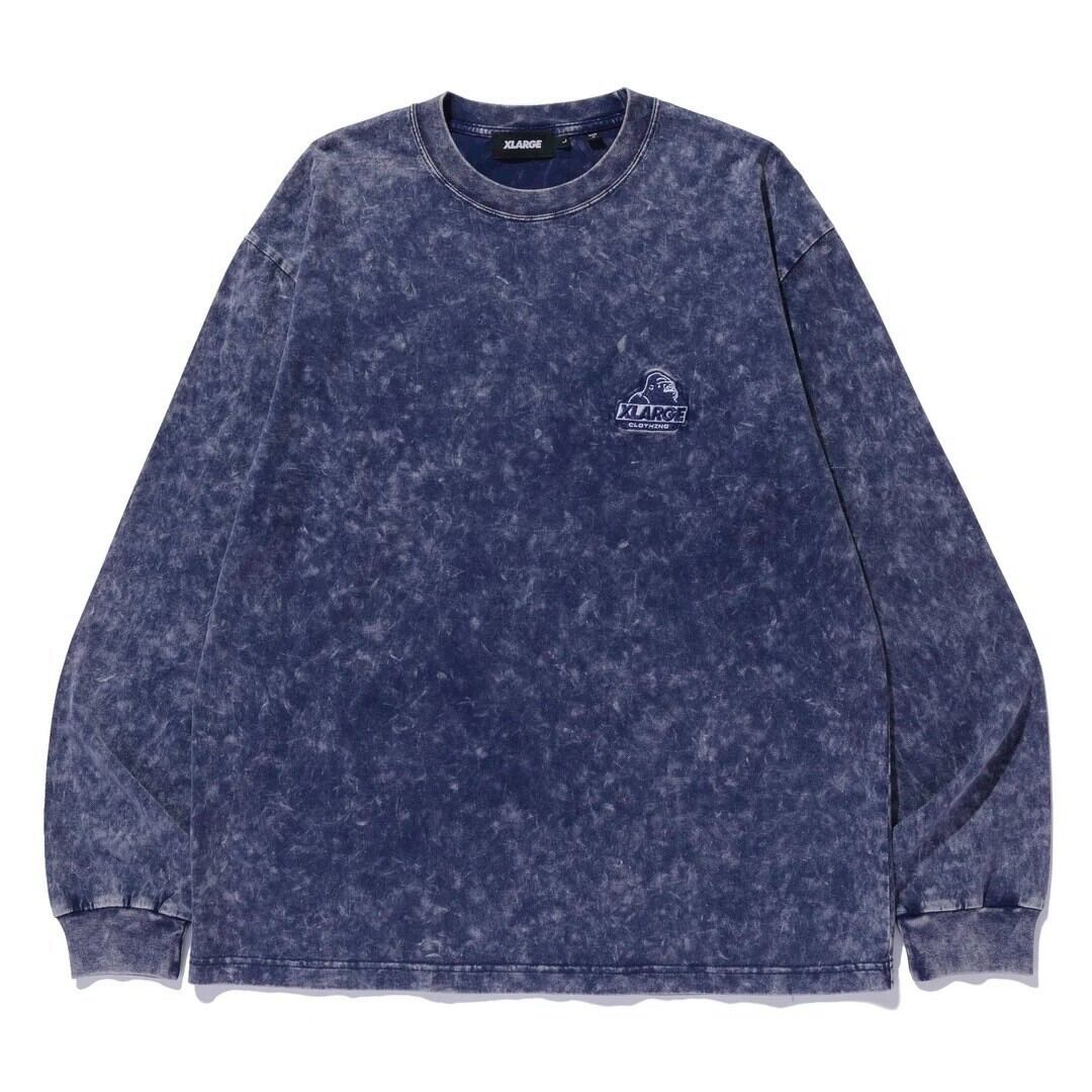 【XLARGE】CHEMICAL WASH OG L/S TEE / NAVY【エクストララージ】