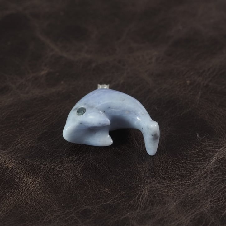糸魚川翡翠 ラベンダー翡翠 いるかペンダントトップ 5.7g lavender
