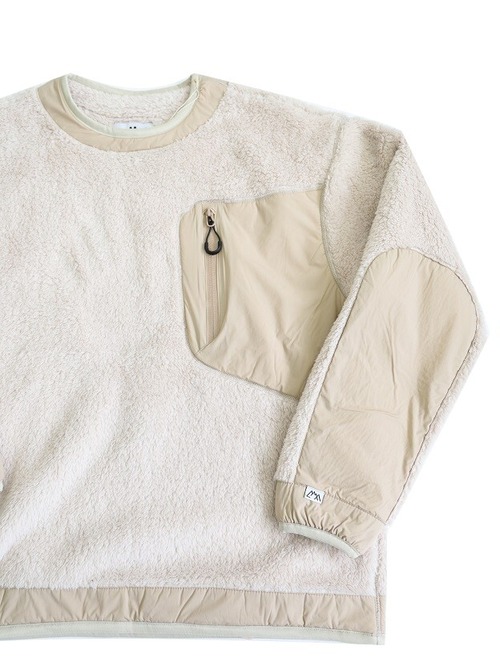 COMFY(コムフィ)～PRECOLD FLEECE TEE WHITE×BEIGE～