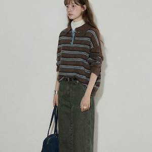 Border Knit Polo Shirt T4273