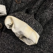 90s YVES SAINT LAURENT イヴサンローラン カシミヤ混 2B ツイード テーラードジャケット 48/ダークグレー メンズ ビンテージ