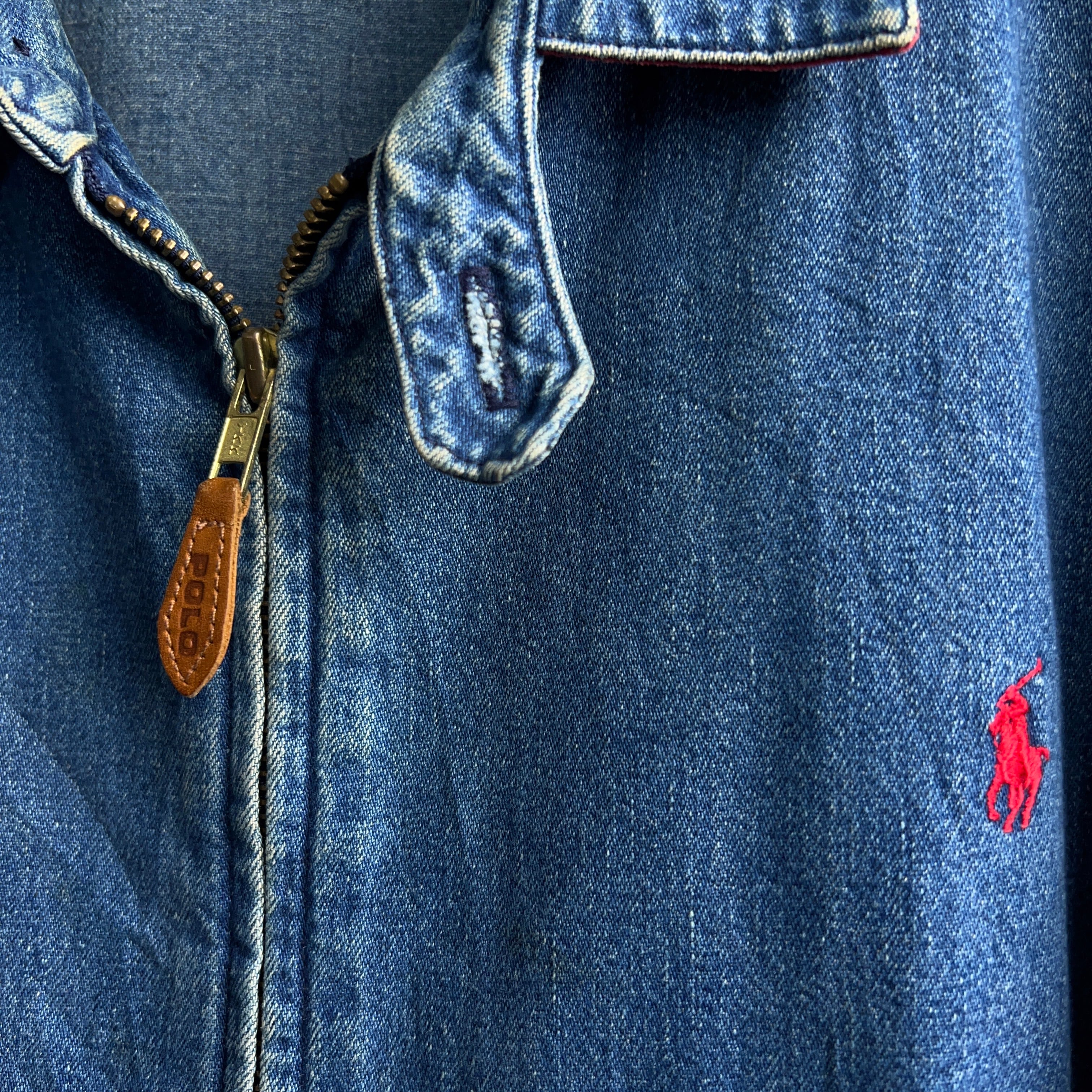 80's~90's “Polo by Ralph Lauren” DENIM SWING TOP USA製 80年代 90年代 ラルフローレン  デニムジャケット スウィングトップ ブルゾン【0908A82】