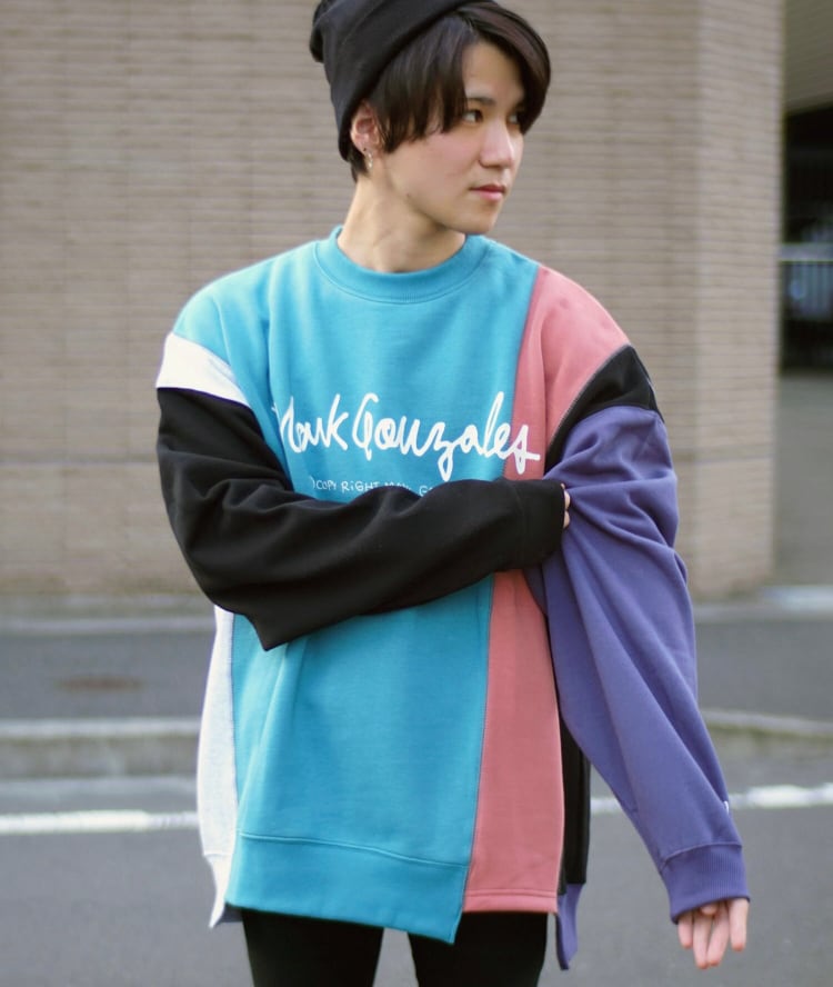 【 Mark Gonzales / マークゴンザレス 】 CRAZY SWEATSHIRT / スウェット エメラルド 2G7ー60330