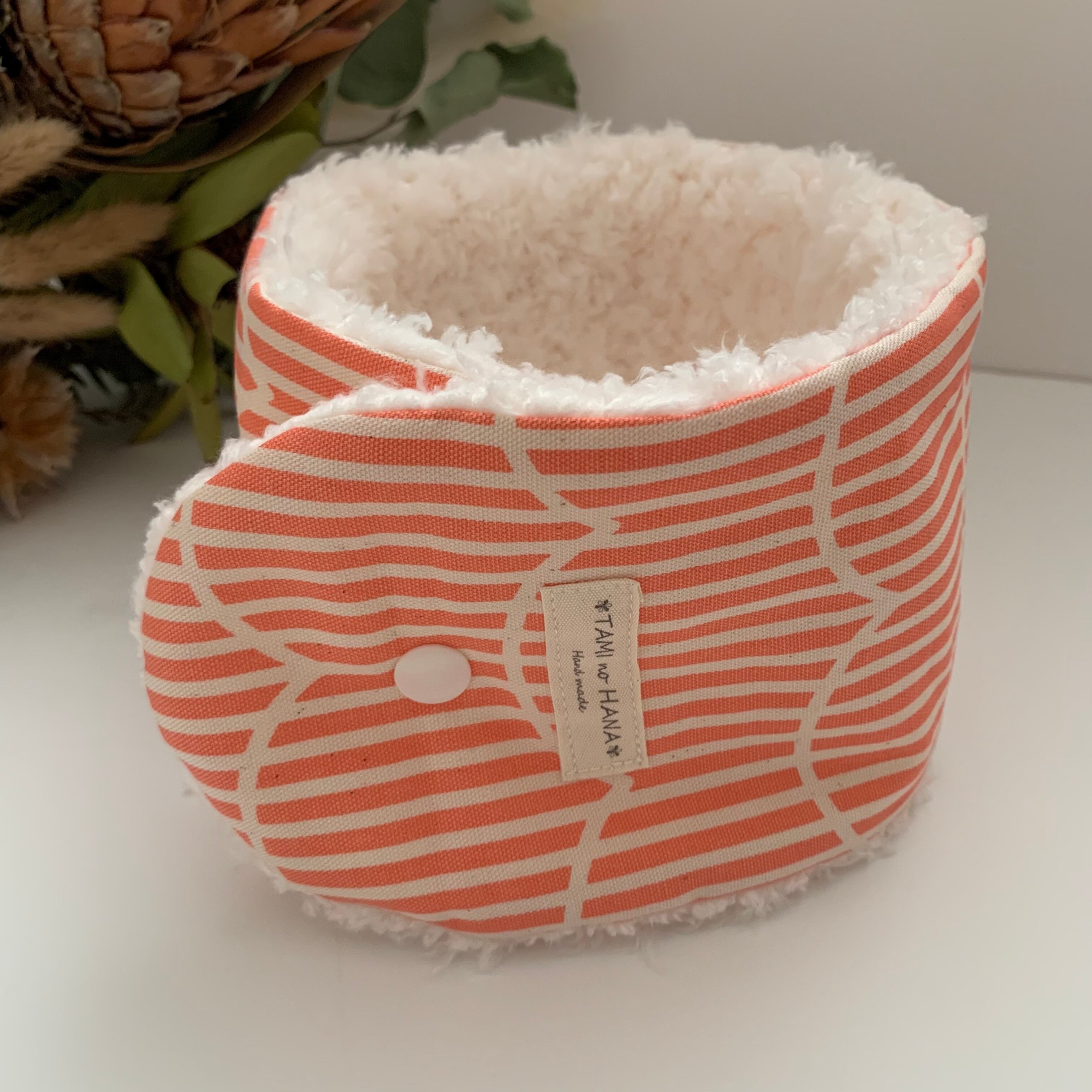 もくもくstripe pinkのモフモフマフラー/long