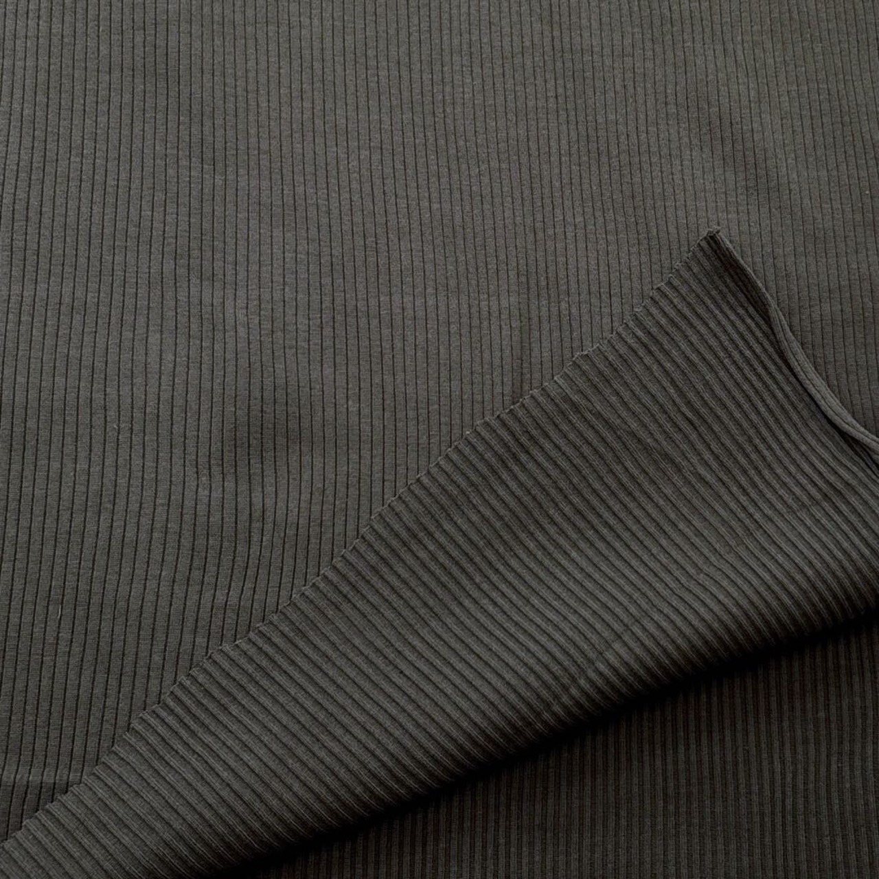 ★AM282◆2.5m◆ラスト１点！綿100％針抜きニット生地◆オリーブカーキ