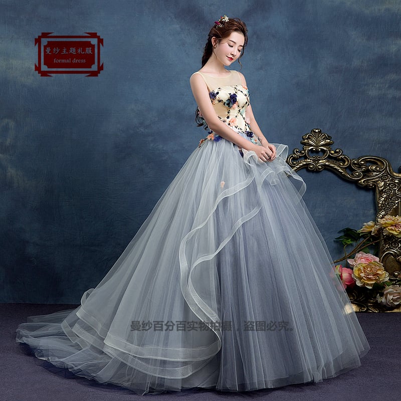 ドレス 大人 ピアノ 発表会 大きいリボンロングドレス演奏会パーティー