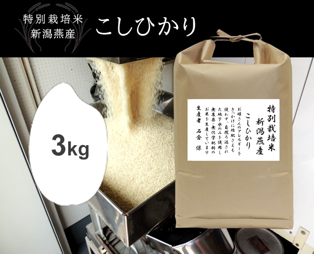 3kg こしひかり（新潟燕産）