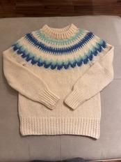 Denspun Nordic Pattern Hand Knit Wool Sweater