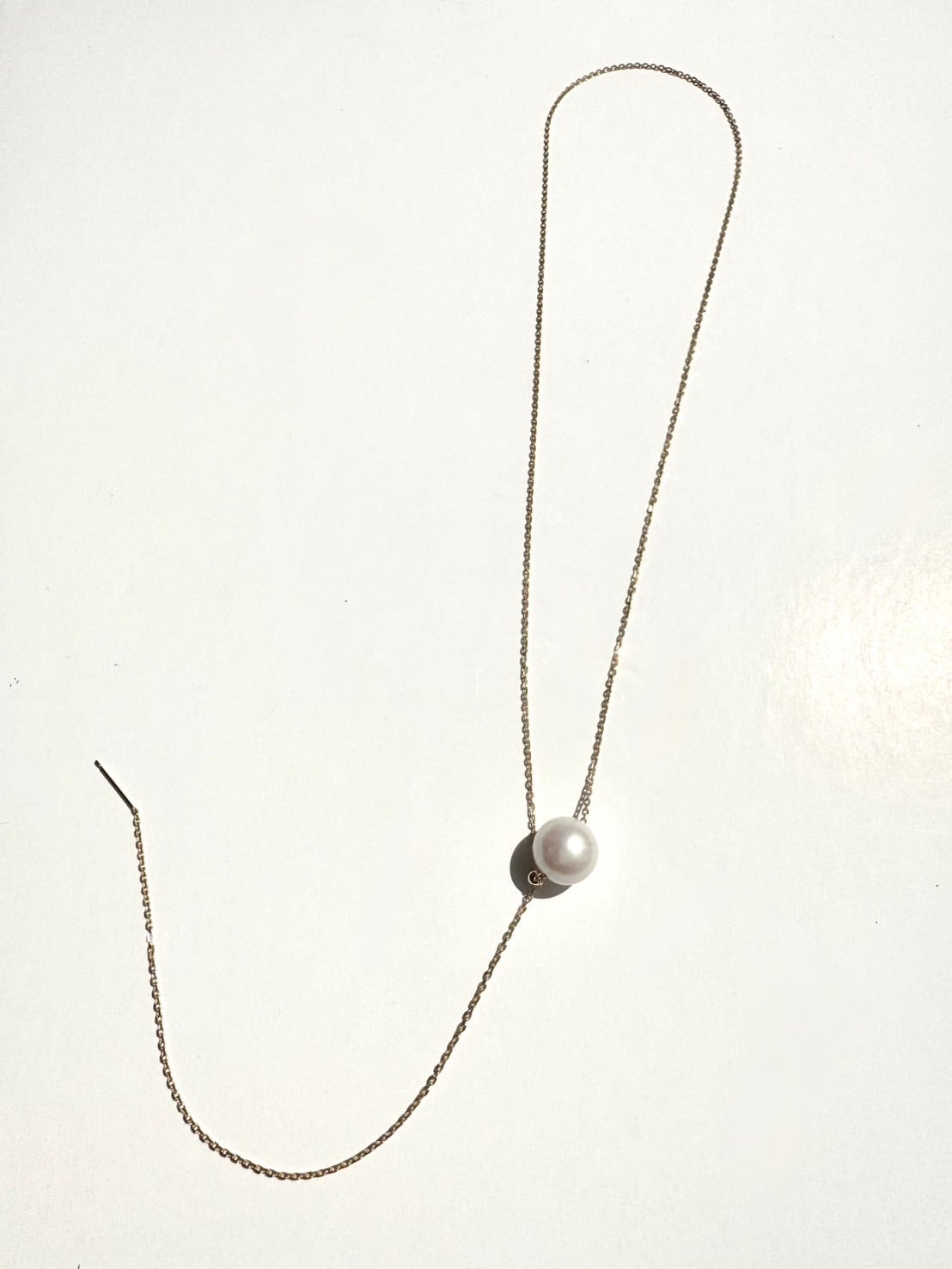 【衣】coscos 1粒パールスライドネックレス GLD