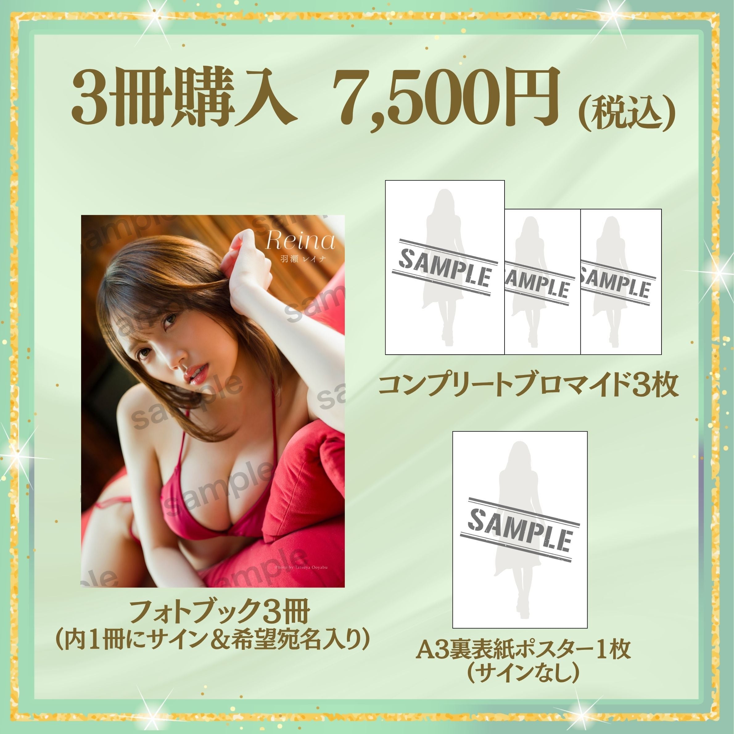 【フォトブック3冊】羽瀬レイナ 1st.フォトブック「Reina」(特典付き)【AIPB-0113】