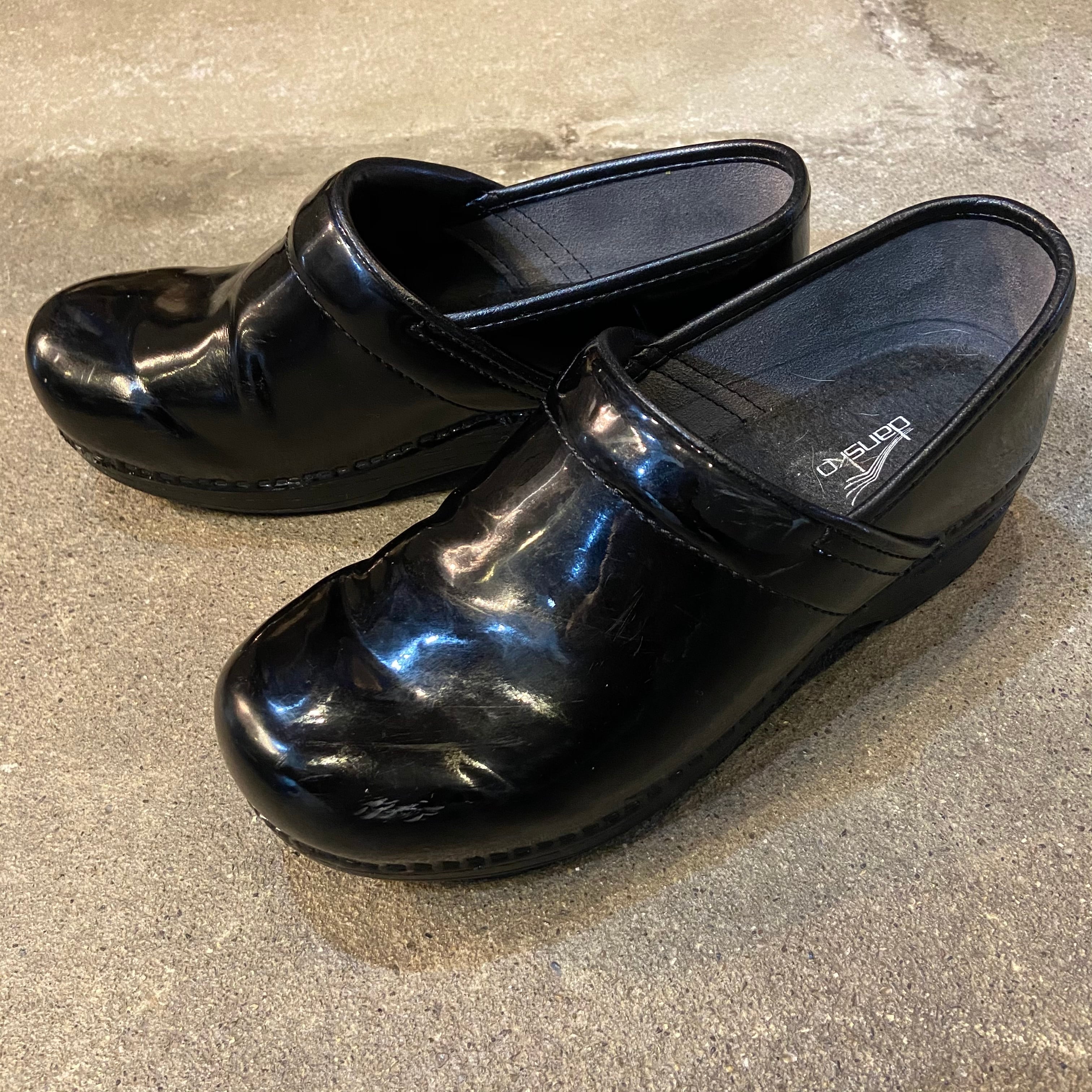 DANSKO【24.5】プロフェッショナル 厚底スリッポン 黒 レザー 39