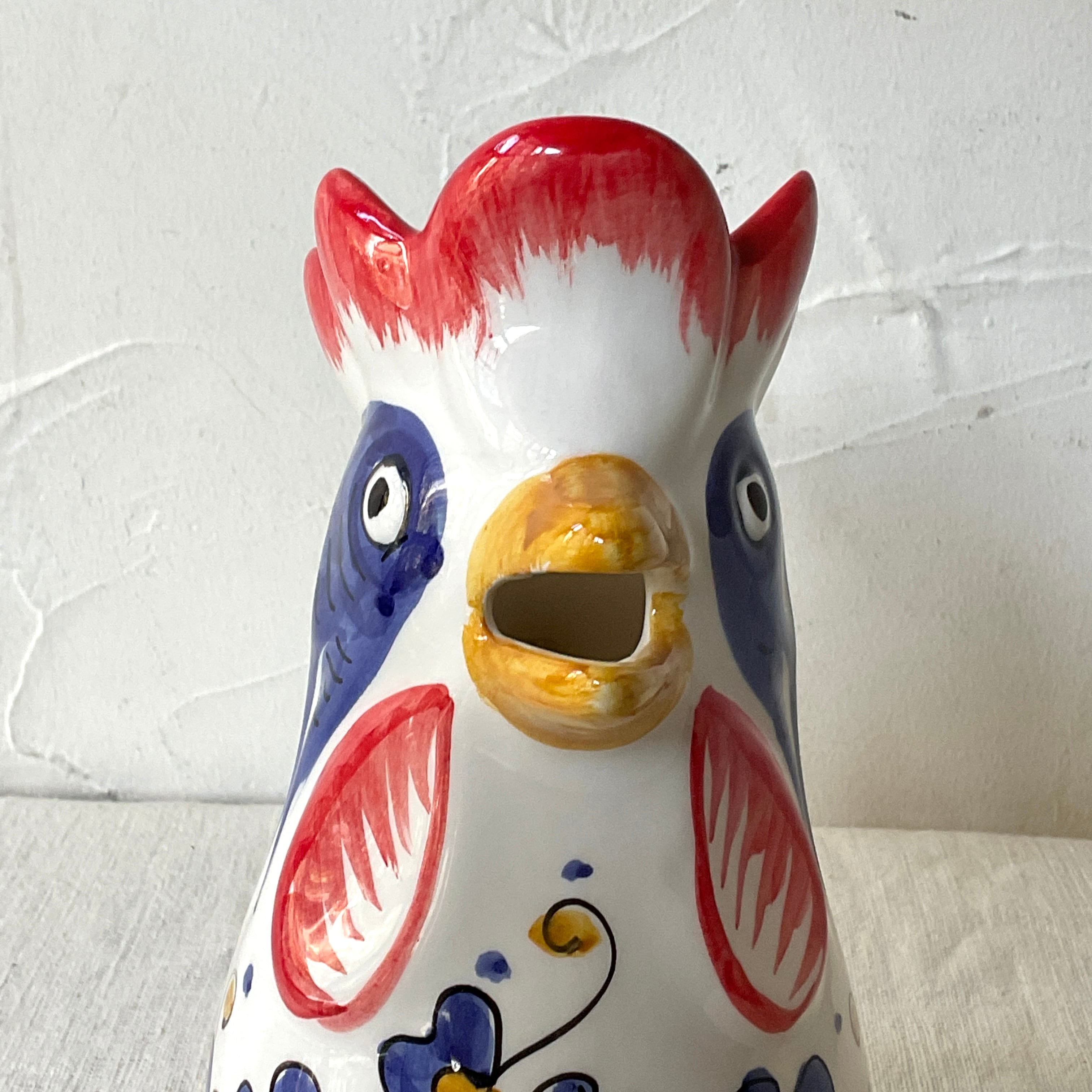 イタリア陶器】にわとりピッチャー（中） | 照明＆エシカルライフ