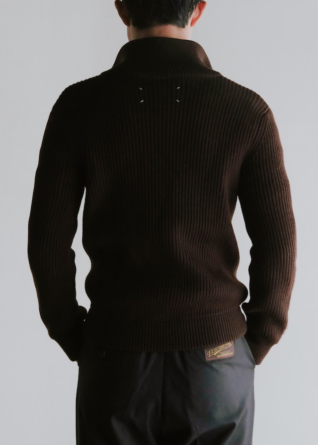 Martin Margiela 06AW wool double zip up drivers knit