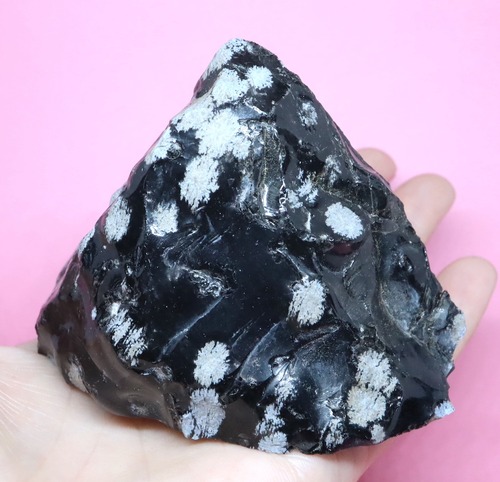 カリフォルニア産 雪黒曜石 スノーフレイクオブシディアン 259,6g 原石 標本 OBS003 鉱物　パワーストーン　天然石